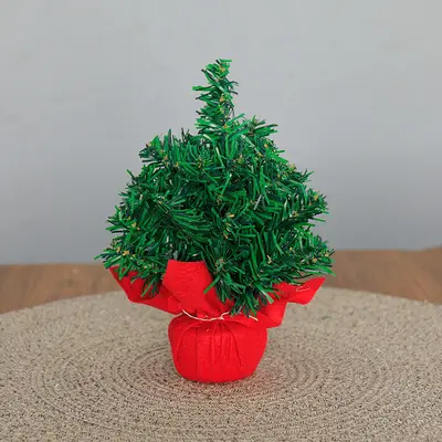 30cm Mini Christmas Tree Set, Tabletop Decoration, DIY Wooden Stump - 10