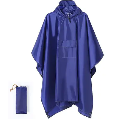 3-in-1 multifunctional poncho raincoat for cycling, outdoor hiking and mountaineering, waterproof breathable adult tactical poncho - 9