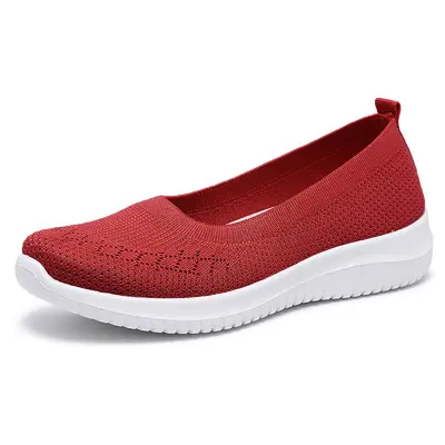 Women's Breathable Mesh Mom Shoes, Non-Slip Soft Sole, Large Sizes - 12