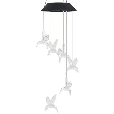 Solar Dragonfly Wind Chime Garden Light, Waterproof, Outdoor