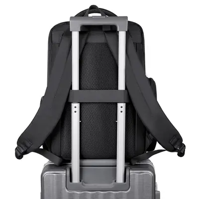 Men's Business Backpack, Water-Repellent Nylon Laptop Daypack - 4