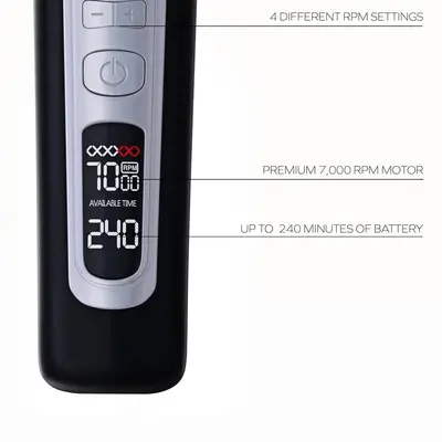 Electric Hair Clipper for Home and Salon Use with Angled Head