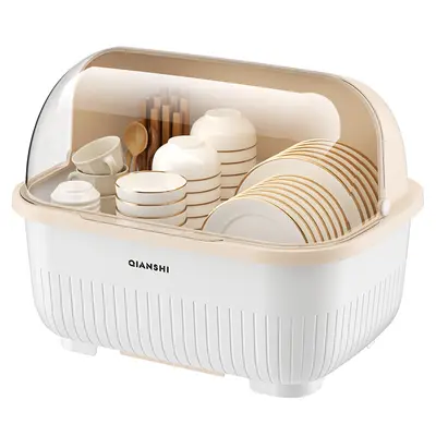 Kitchen cabinet with lid, dishware storage, dustproof