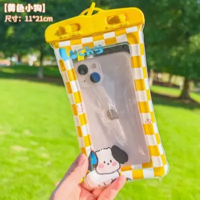 Inflatable waterproof phone pouch with touchscreen for swimming and diving - 11
