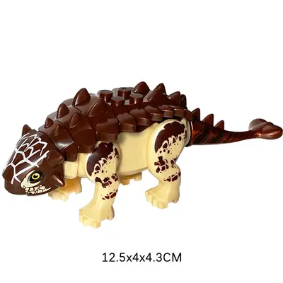 Jurassic Dinosaur Building Block Set, Small Particle Educational Toy with Ankylosaurus - 2