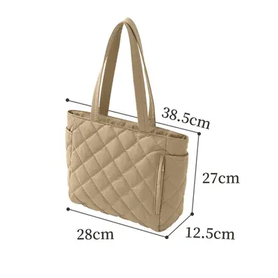 Beilian Große Totetasche mit Rautensteppung, Pendler-Laptoptasche - 9
