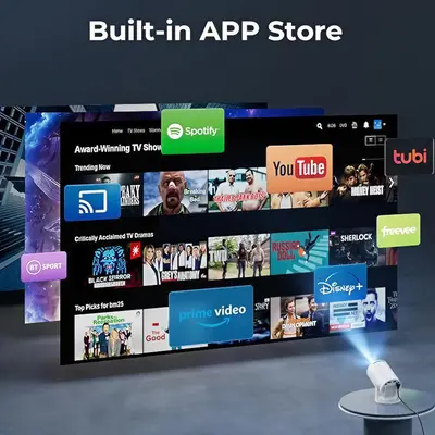 Sınır Ötesi Bestseller hy300pro Tüp Projektör Ev Tipi Android 11 Bluetooth 4K HD Taşınabilir Projeksiyon Makinesi Fabrika - 3