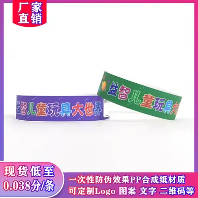 Disposable DuPont Paper Wristbands, Waterproof and Tear-Resistant