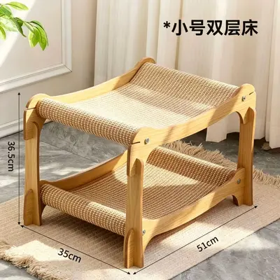 Large Sisal Cat Scratcher and Lounger, Low-Shedding - 11