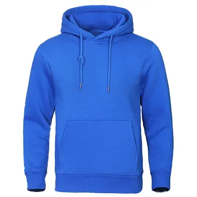 Hooded Fleece Sweatshirt, Unisex, Loose Fit, Spring - 9