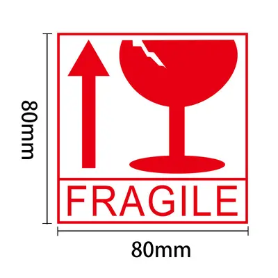 Fragile items, do not drop label, warning express fragile label, large English aviation label sticker, colored self-adhesive label - 7