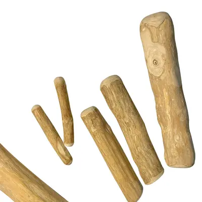 Natural Coffee Wood Dog Chew Stick, Durable Teeth Cleaning Chew Toy - 6