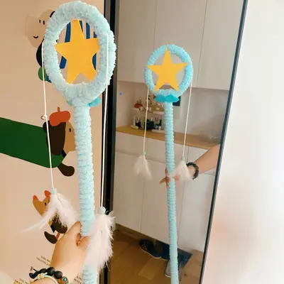 Sakura Magic Wand Cat Toy with Feather Teaser and Bell String - 8