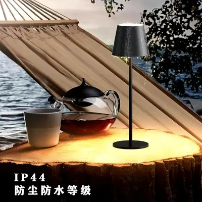 LED Rechargeable High-Foot Table Lamp, Bedroom Bedside Lamp