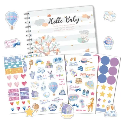 Baby Growth Album Label Set, DIY Milestone Record Album - 9