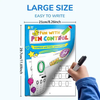 Children's Preschool Handwriting and Drawing Workbook, Pen Control Practice - 2