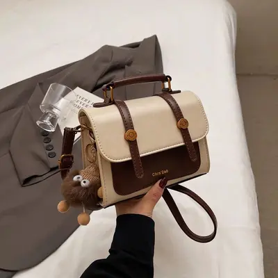 Retro Küçük Kadın Askılı Çapraz Çanta Kare El Çantası - 8