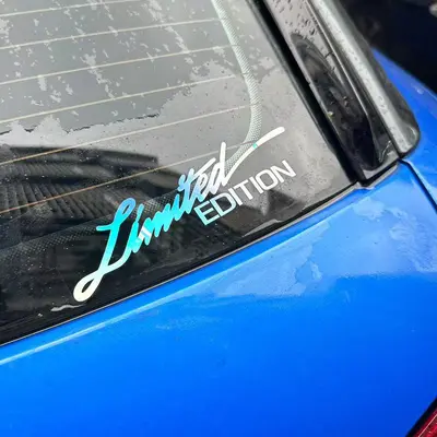 Laser Reflective English Letter Sticker for Cars and Electric Motorcycles
