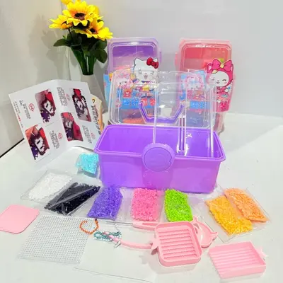New Cartoon Handmade Bead Puzzle Creative Children's Educational Toy Cute Small Pendant Puzzle Toy Bead Craft Materials