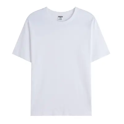 AG190g kompakt Siro-Spun T-Shirt Herren 100% Baumwolle Unifarben Rundhals Herren Kurzarm Werbe-T-Shirt mit bedrucktem Logo Großhandelsverkauf. - 6