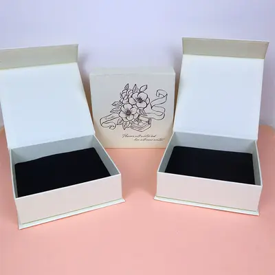 TikTok Viral Jewelry Box Flip-Top Magnetic Book-Style Box for Rings Necklaces Earrings Bracelets Accessories Gift Box