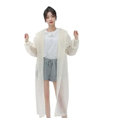 Disposable raincoat, long-length, heavyweight, full body - 5