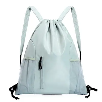 Oxford Fabric Drawstring Backpack, Large Capacity Solid Colour - 6