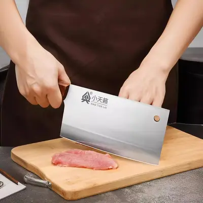 Yangjiang mutfak bıçağı ve kesme tahtası seti, dilimleme bıçağı ile - 4