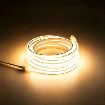 LED-Streifen 220V selbstklebend mit Silikon-Überzug, weiches Silikon-Design für Wohnzimmer COB-Silikon-LED-Streifen - 9