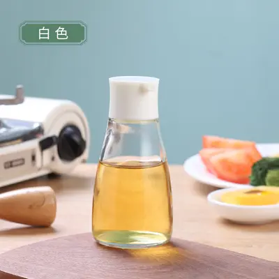Japon tarzı yemek masası soya sosu ve sirke şişesi ev cam susam yağı şişesi küçük kapasiteli yağ kontrol potu aperatif bar masa üstü baharat şişesi - 10