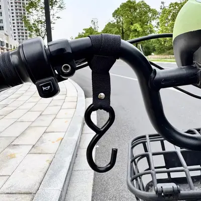 Solid Steel Front Hook for Electric Scooters and Bicycles, Universal, for Helmets and Bags - 7