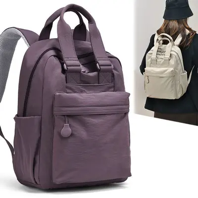 Women's 2025 Solid Color Travel Backpack, Lightweight, Large Capacity - 3