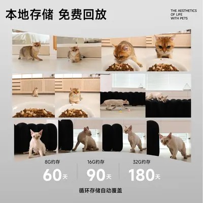Meoof kameralı otomatik kedi köpek mama dağıtıcı, zamanlı ve miktarlı