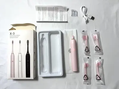 X3 Rechargeable Electric Toothbrush with Water Flosser, Adults and Kids - 9