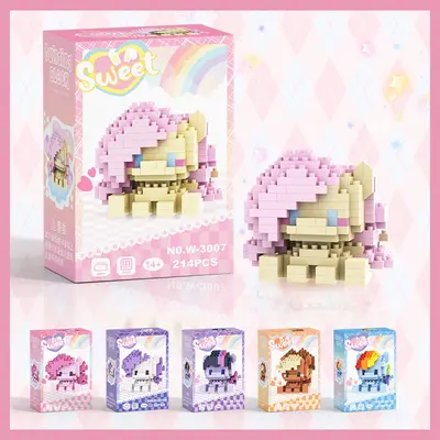 Compatible Lele Pony Cartoon Figure Building Blocks Set, Educational Toy for Girls