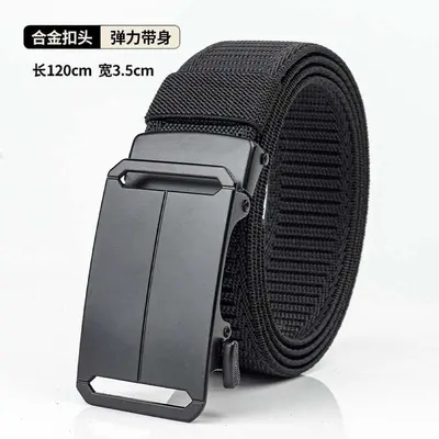 26新款男士弹力尼龙腰带合金自动扣户外战术帆布皮带休闲工装裤带