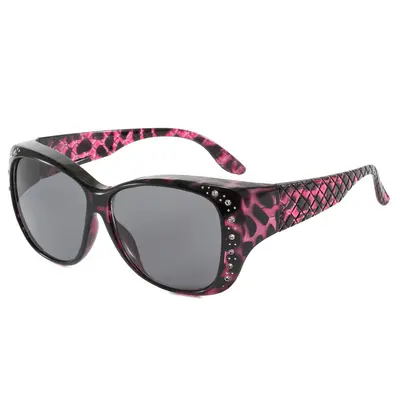 Retro Rhinestone Sunglasses for Women, Large Frame Set - 9