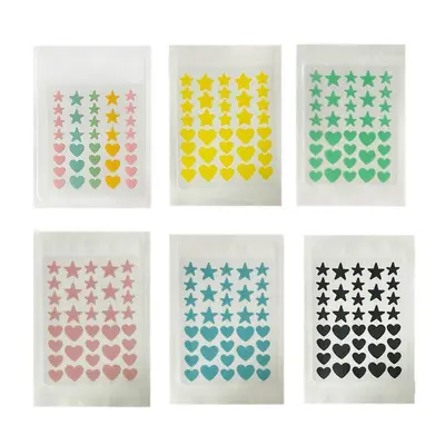 36 capsules 60 capsules heart star acne patch manufacturer skin-friendly soft repair five-pointed star colorful cute acne patch wholesale