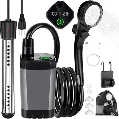 Portable Electric Outdoor Shower for Field Sites and Worksites - 10