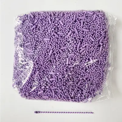 Makronenfarbene lackierte Rundperlenkette, DIY-Schmuckmaterial - 11