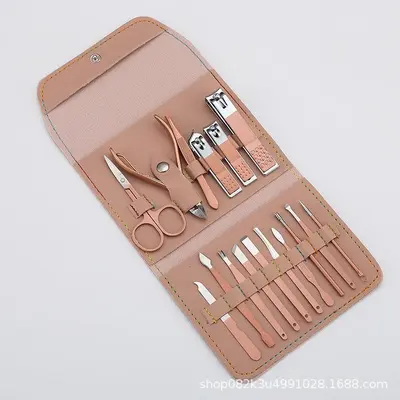 Nagelschere Set Matcha Grün 16-teiliges Schönheits-Maniküre-Werkzeug Nagelschere Maniküre Pediküre Messer Großhandel Etikettierung - 10