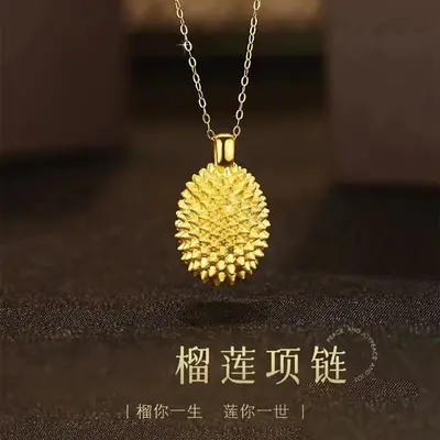 Titanium steel women's necklace, non-fading, brass detail - 8