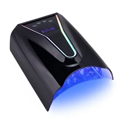 128W smart nail dryer, LED purple light, fast dry - 9