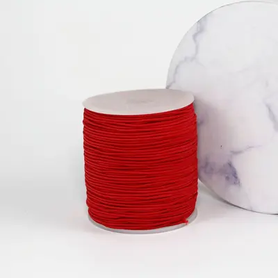 Renkli Yuvarlak Elastik Lastik İp 1,0 mm, DIY Saç Aksesuarı Malzemesi - 9