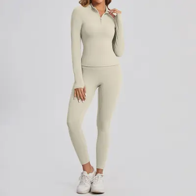 Damen Sportset Herbst Winter Pilates Yogabekleidung - 12