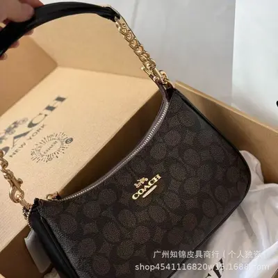 Coach High Edition Outlet 2025 Teri 25 Underarm Bag Classic Signature Fashion Single Shoulder Crossbody Handbag Crescent Bag - 7