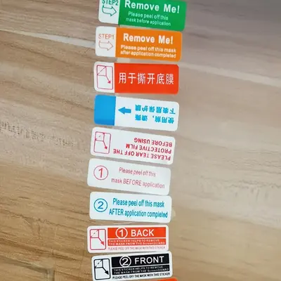 In stock fast delivery mobile phone tempered glass film removable label customization No. 1 and No. 2 ranking reminder stickers digital accessories