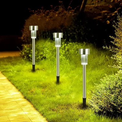 Konut alanları, villalar, bahçeler, avlular, peyzaj çim ışıkları, küçük gece lambaları için paslanmaz çelikten güneş enerjili aydınlatma lambaları, CE sertifikalı. - 3