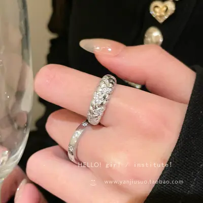 Open Ring for Women, Sparkling Rhinestone, Delicate Design