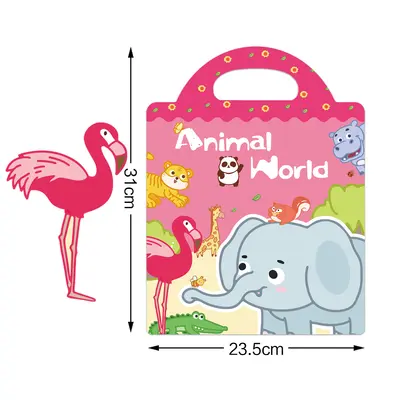 Children's DIY Scene Sticker Book, Ages 2-5, Reusable Jelly Stickers - 6
